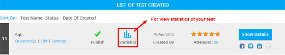 View Test Statistic - screenshot 2