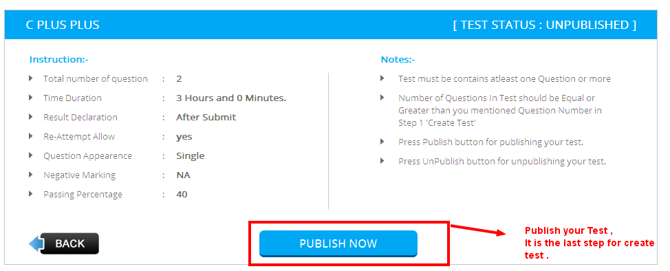 Publish Test - screenshot 1