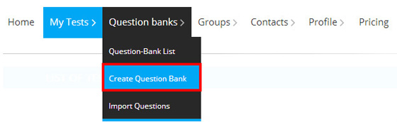 Create Question Bank - screenshot 1